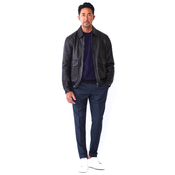 Bomber JK Grain Leather Black