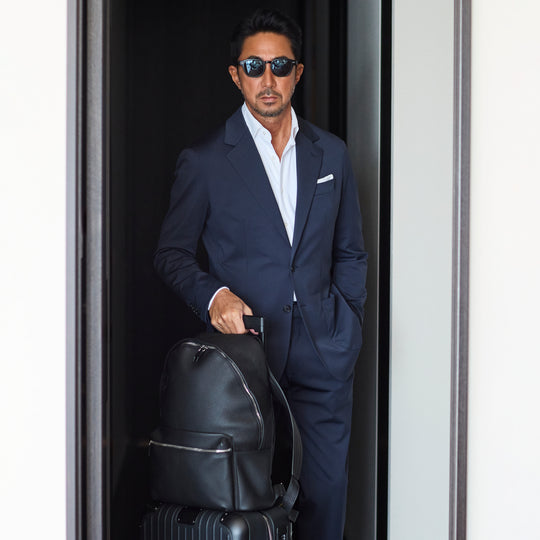 【K-3B EXECUTIVE】179_N（ニット） 24HR-WEARABLE JAPAN MADE ドレスパンツ カーボンネイビー