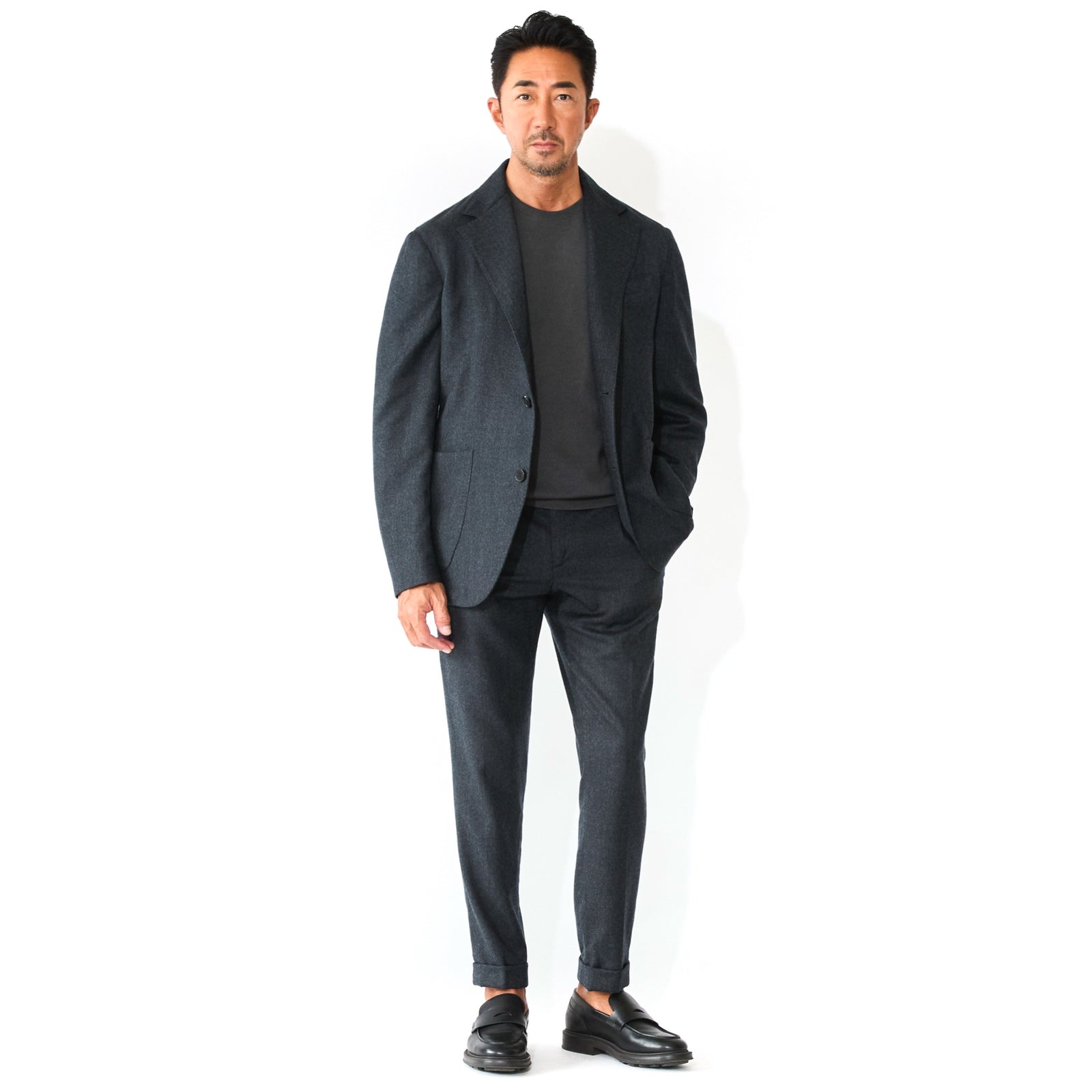 REDA ACTIVE ウール シングル ジャケット グレー – MINIMAL WARDROBE