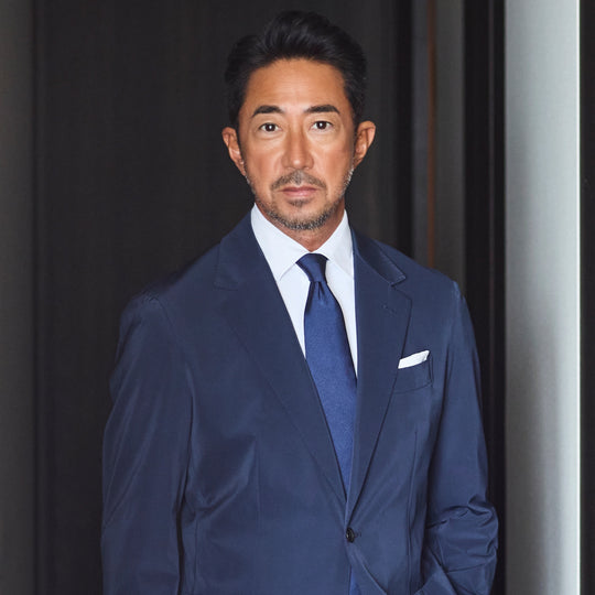 【K-3B EXECUTIVE】009_X（布帛） RICH NYLON JAPAN MADEテーラードジャケット ネイビー