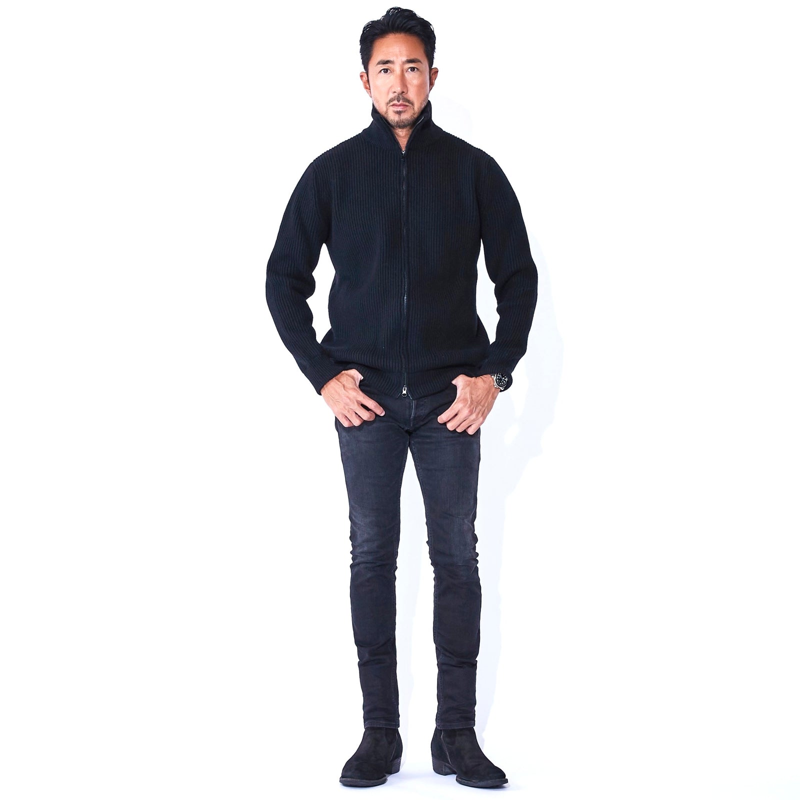 カシミヤドライバーズニット ブラック – MINIMAL WARDROBE(ミニマル カシミヤドライバーズニット ブラック – MINIMAL WARDROBE(ミニマル