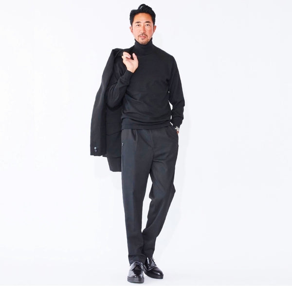 【23FW】タートルネックニット ブラック