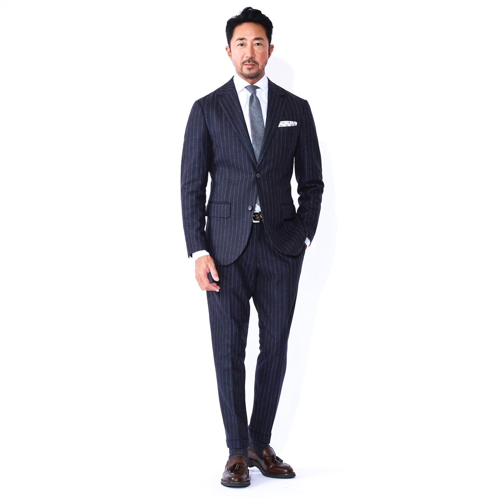 MBナロープリーツテーラードジャケット ネイビーL MBナロープリーツテーラードジャケット | MB -there is a reason for