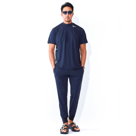 24HR-WEARABLE(COOL) モックネックシャツ ブラック 0_341_NN