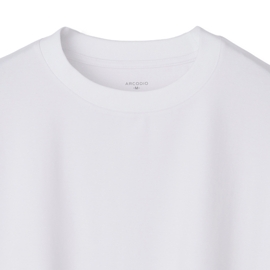 7oz コンパクトヤーンストレッチジャージー ビッグシルエットTシャツ ホワイト