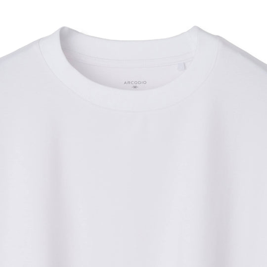 7oz コンパクトヤーンストレッチジャージー ビッグシルエットTシャツ ホワイト