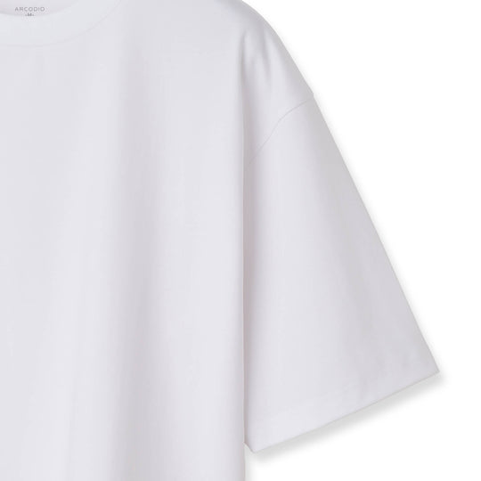 7oz コンパクトヤーンストレッチジャージー ビッグシルエットTシャツ ホワイト
