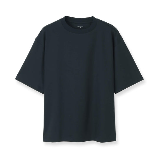 7oz コンパクトヤーンストレッチジャージー ビッグシルエットTシャツ ネイビー
