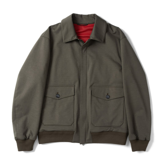 Duplex Cotton Jersey トラベル A-2 フライトジャケット カーキ