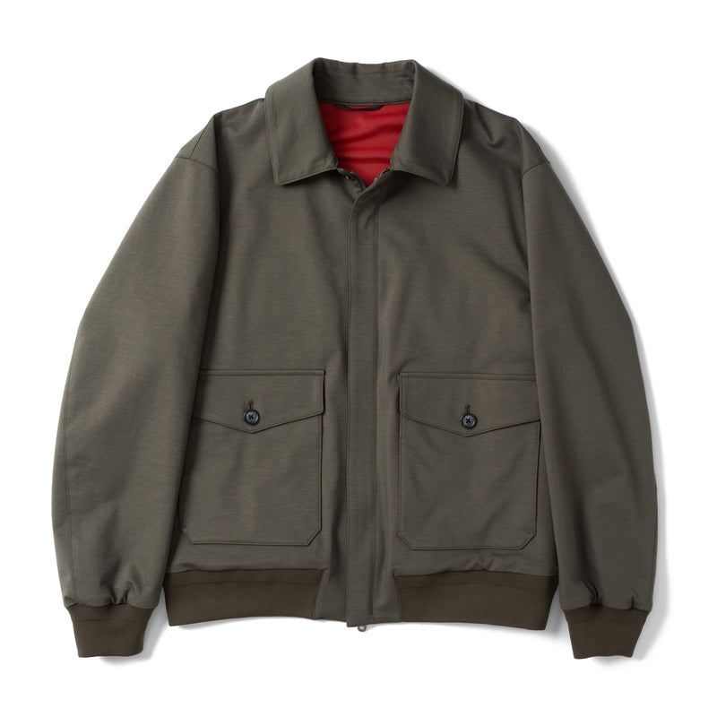 Duplex Cotton Jersey トラベル A-2 フライトジャケット カーキ