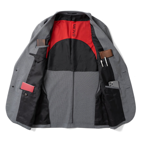 TTM02（ダブルティエム02） シングル2Bトラベルジャケット グレー