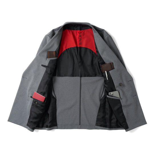 TTM02（ダブルティエム02）ダブル6Bトラベルジャケット グレー