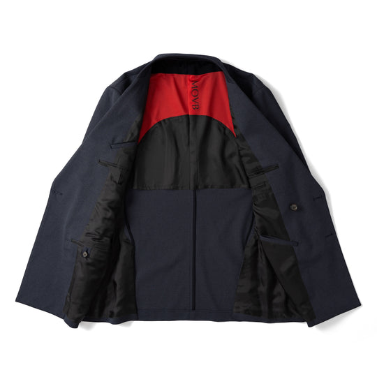TTM02（ダブルティエム02）バーズアイ ダブル6Bトラベルジャケット ネイビー