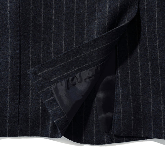 Optima 16.5 Merino Wool Jersey Bankaer Stripe シングル２Bクラシックテーラードジャケット ネイビー