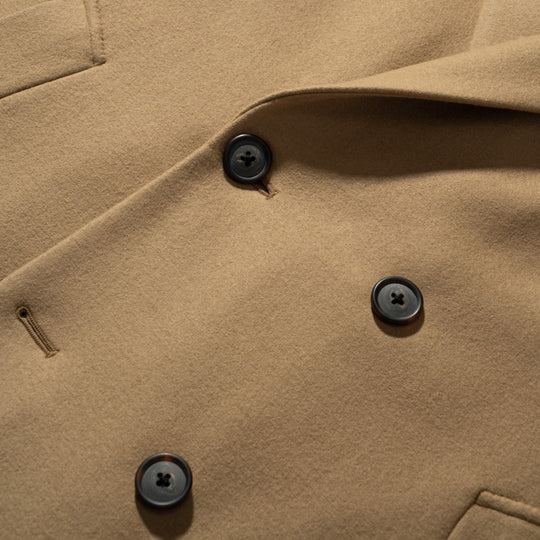 Optima16.5 Merino Jersey オーバーサイズ ダブルチェスター キャメル