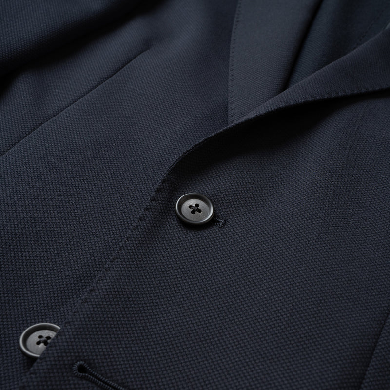 Air- Grid Cotton Jersey シングル２Bテーラードジャケット コスモネイビー