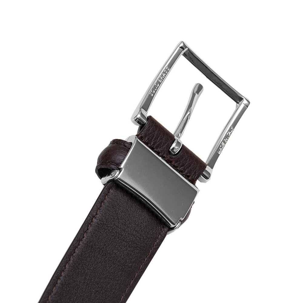 カーフ レザー アジャスタブルベルト ダークブラウン – MINIMAL WARDROBE