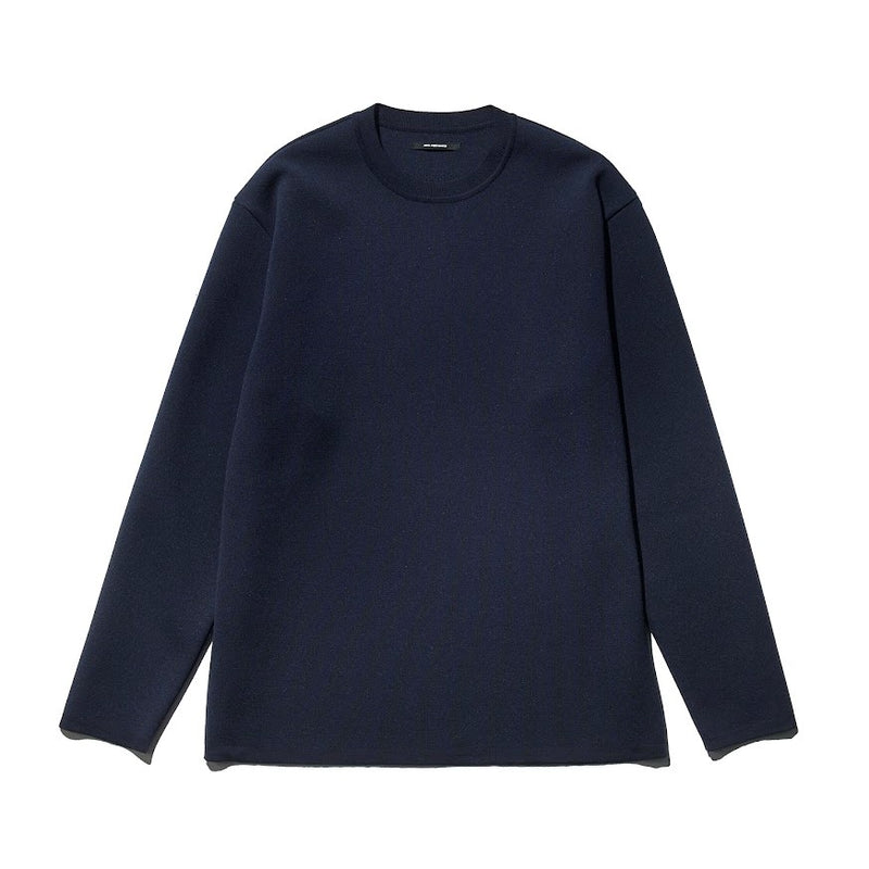 TECH LUXE KNITTED LONG TEE NAVY