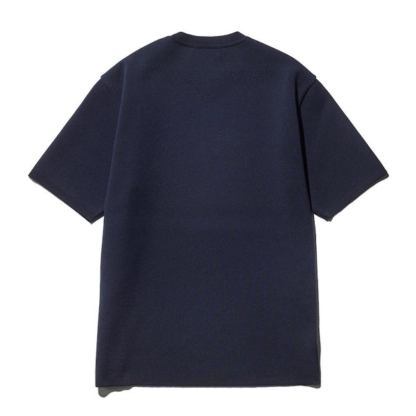 TECH LUXE KNITTED TEE NAVY
