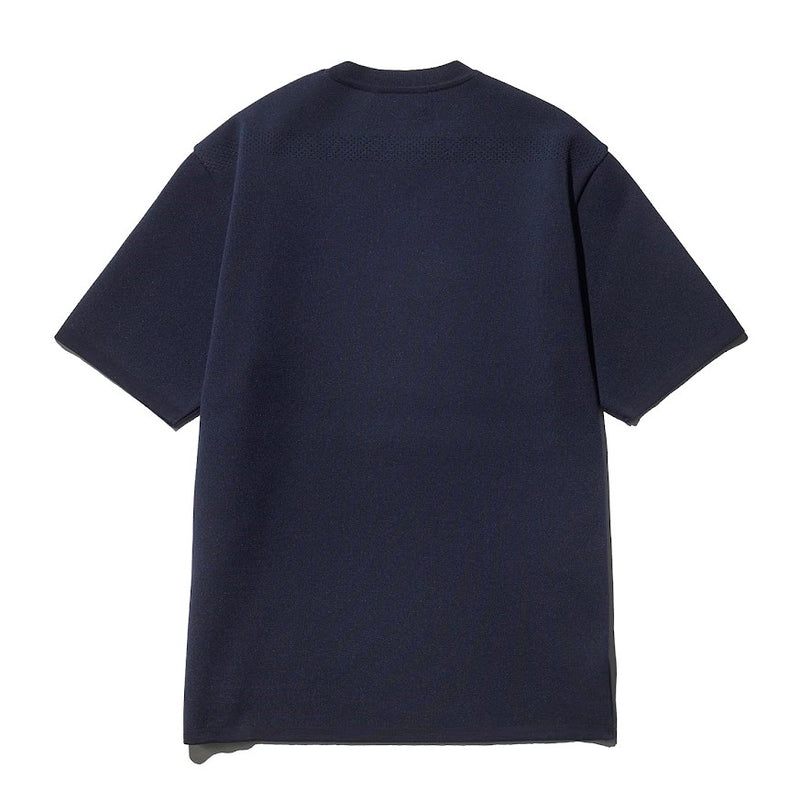 TECH LUXE KNITTED TEE NAVY