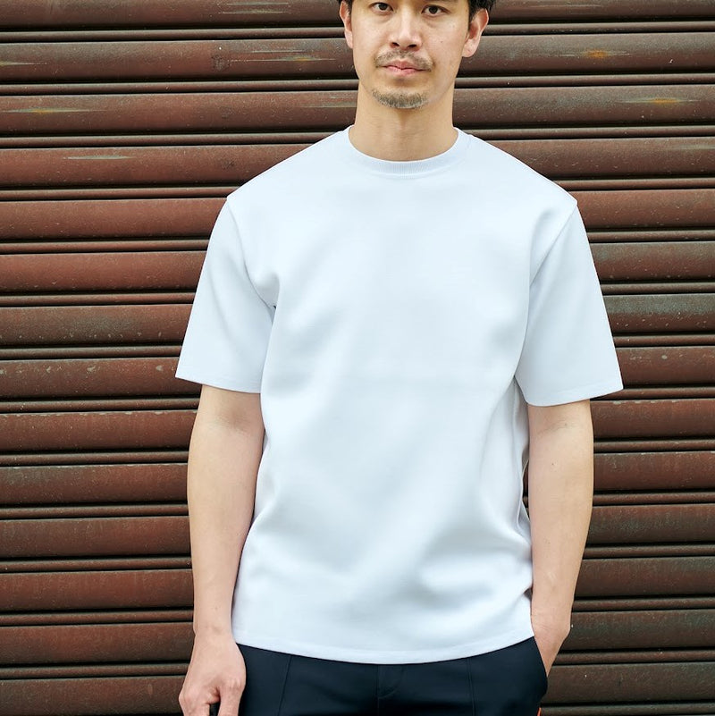 TECH LUXE KNITTED TEE WHITE