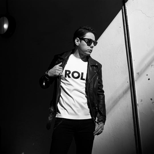 ROLL × FIXER ROLL Logo Print T-shirt プリント Tシャツ ブラック