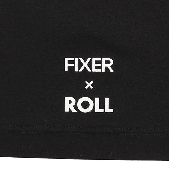 ROLL × FIXER ROLL Logo Print T-shirt プリント Tシャツ ブラック