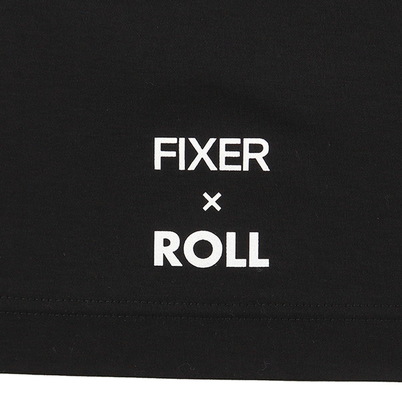 ROLL × FIXER ROLL Logo Print T-shirt プリント Tシャツ ブラック