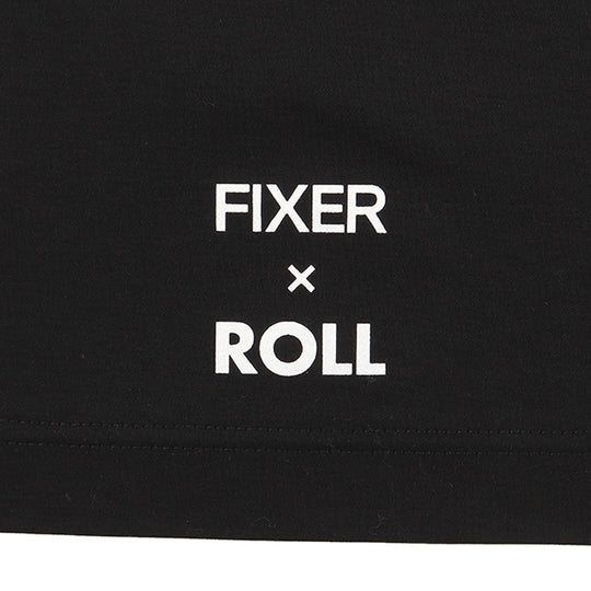 ROLL × FIXER FIXER Logo Print T-shirt プリント Tシャツ ブラック