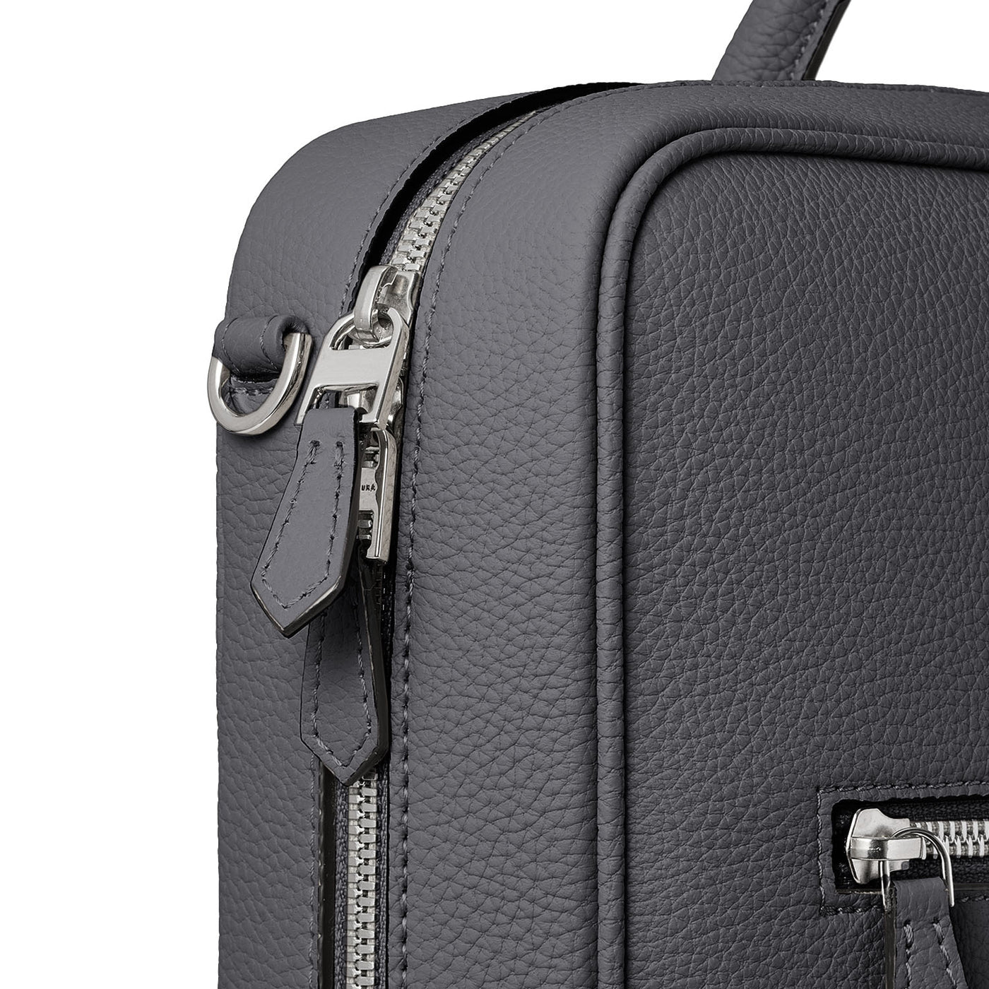 ジャクソン ブリーフケース シュリンクレザー チャコールグレー