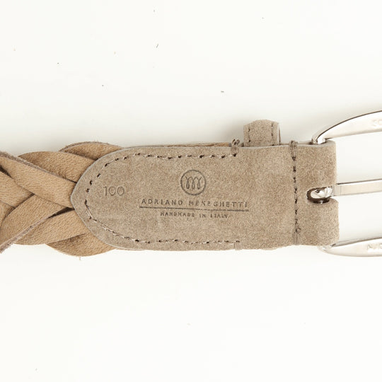 【干場別注】スウェードメッシュベルト ベージュ