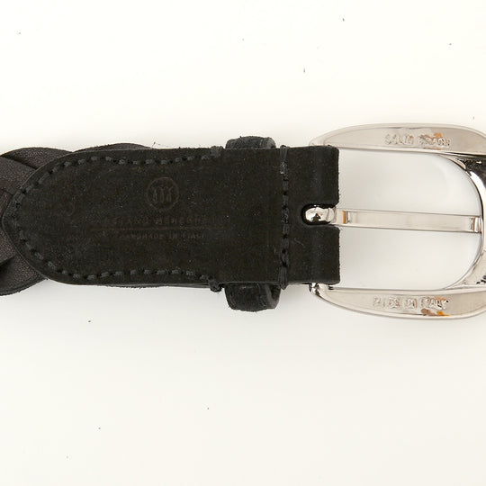 【干場別注】スウェードメッシュベルト ブラック