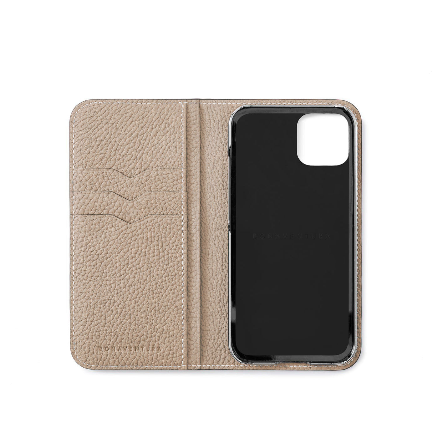 ボナペンチュラ　iPhone15 ケース　グレージュ Amazon.co.jp: 【ボナベンチュラ】バックカバーケース スナップ