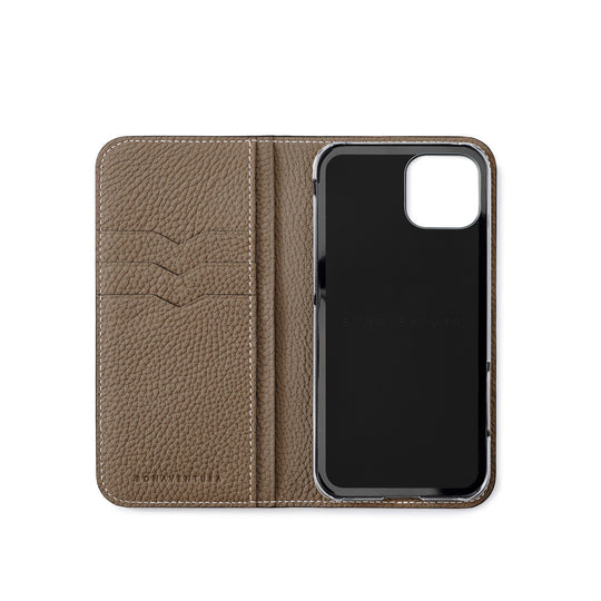 ダイアリーケース シュリンクレザー(iPhone 17) エトープ
