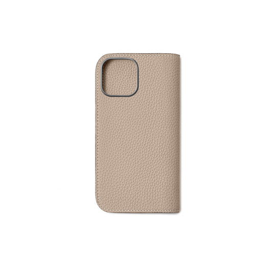 ダイアリーケース シュリンクレザー(iPhone 17) グレージュ