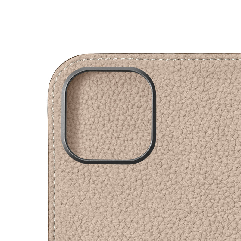 ダイアリーケース シュリンクレザー(iPhone 17) グレージュ – MINIMAL