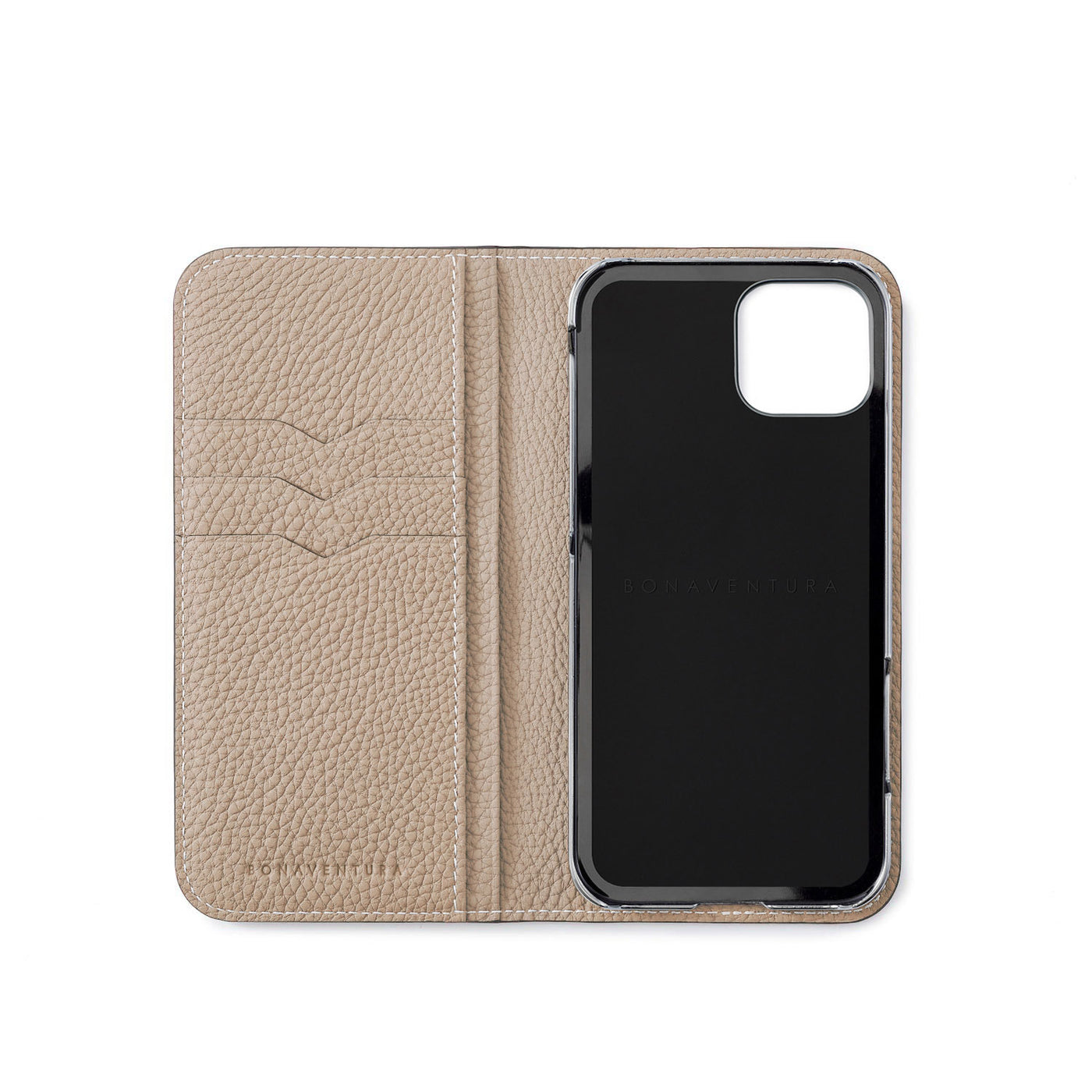 ダイアリーケース シュリンクレザー(iPhone 17) グレージュ – MINIMAL