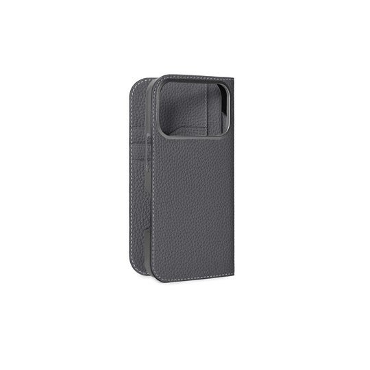 ダイアリーケース シュリンクレザー(iPhone 17 Pro) チャコールグレー
