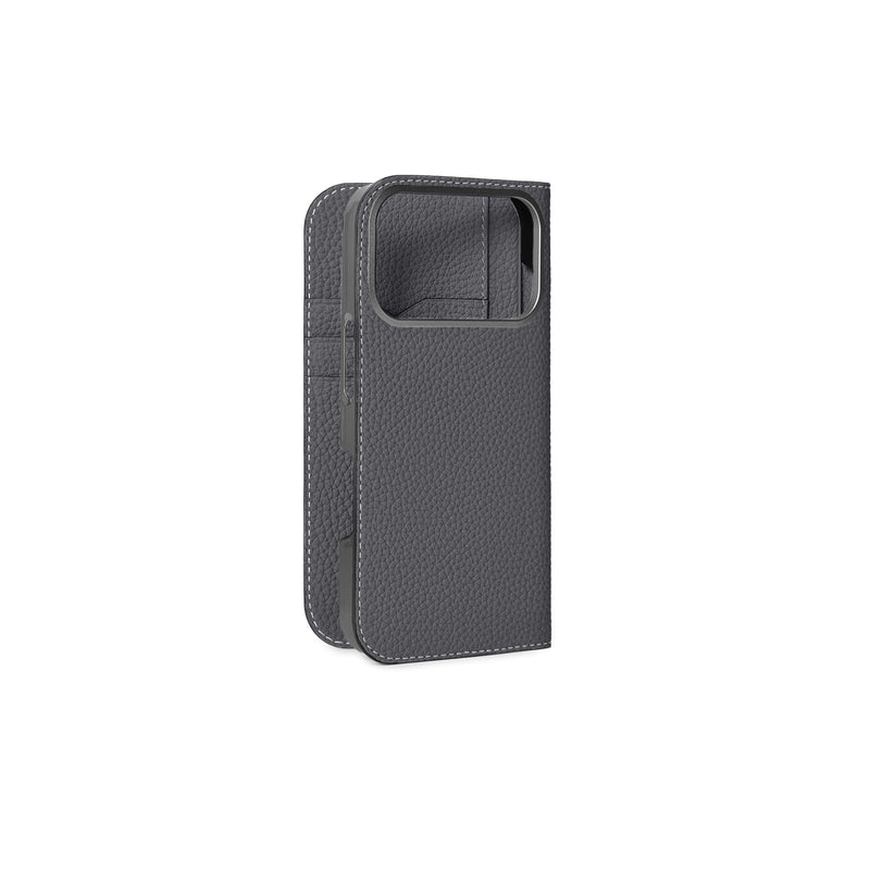 ダイアリーケース シュリンクレザー(iPhone 17 Pro) チャコールグレー