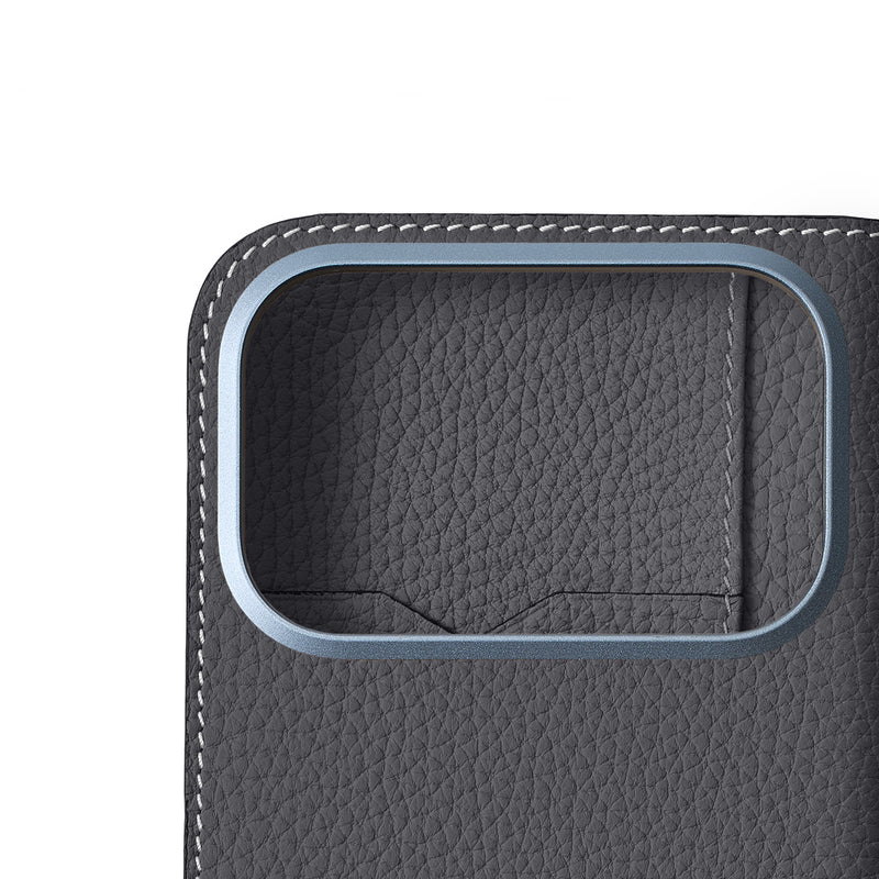 ダイアリーケース シュリンクレザー(iPhone 17 Pro) チャコールグレー