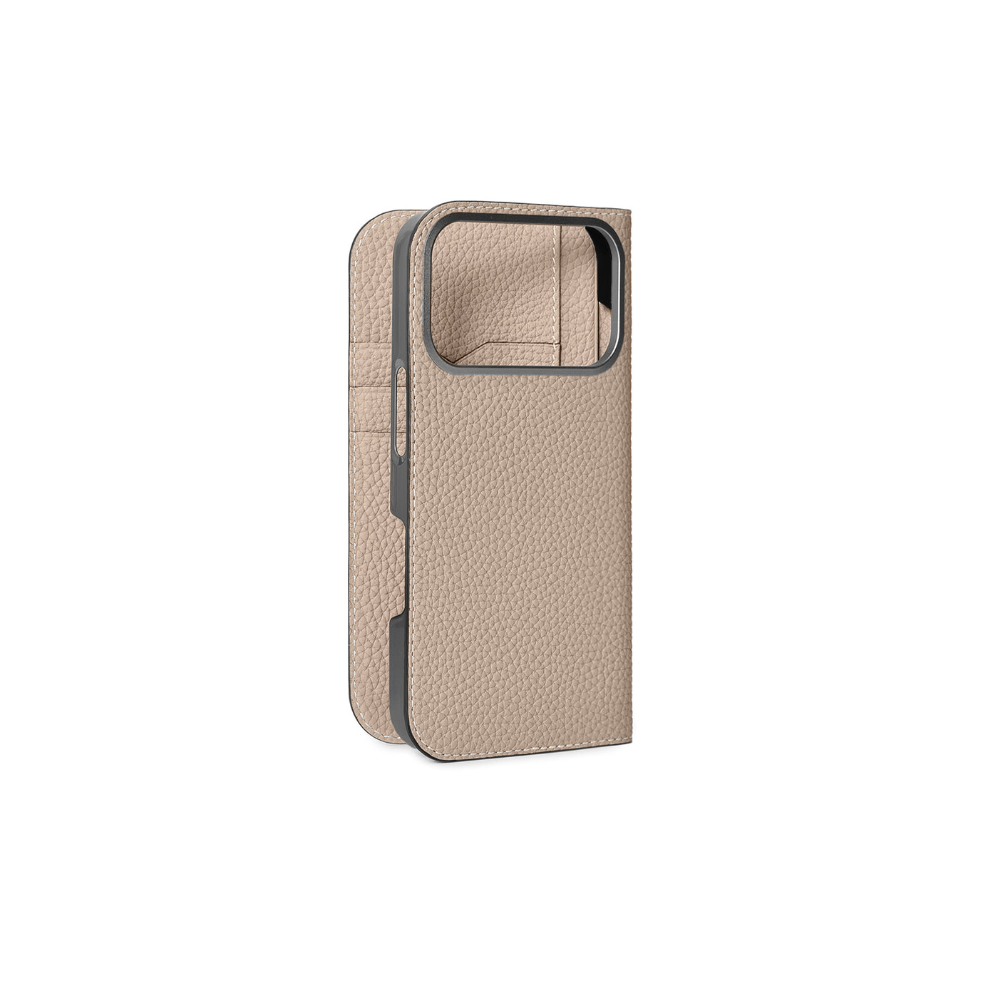 ダイアリーケース シュリンクレザー(iPhone 17 Pro) グレージュ