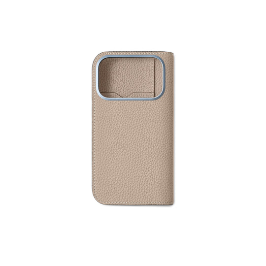 ダイアリーケース シュリンクレザー(iPhone 17 Pro) グレージュ