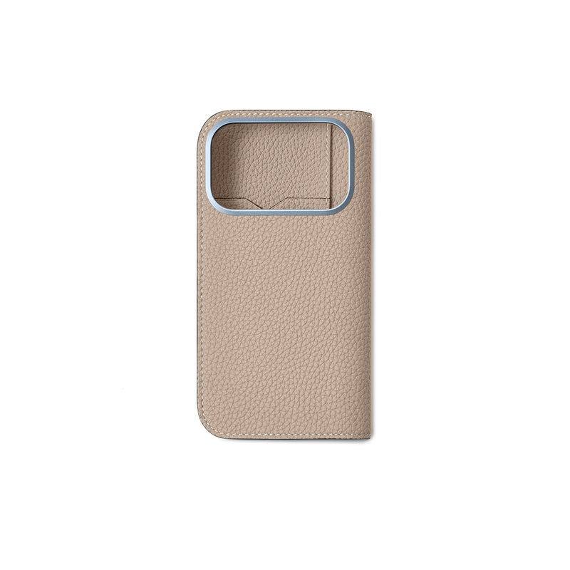 ダイアリーケース シュリンクレザー(iPhone 17 Pro) グレージュ