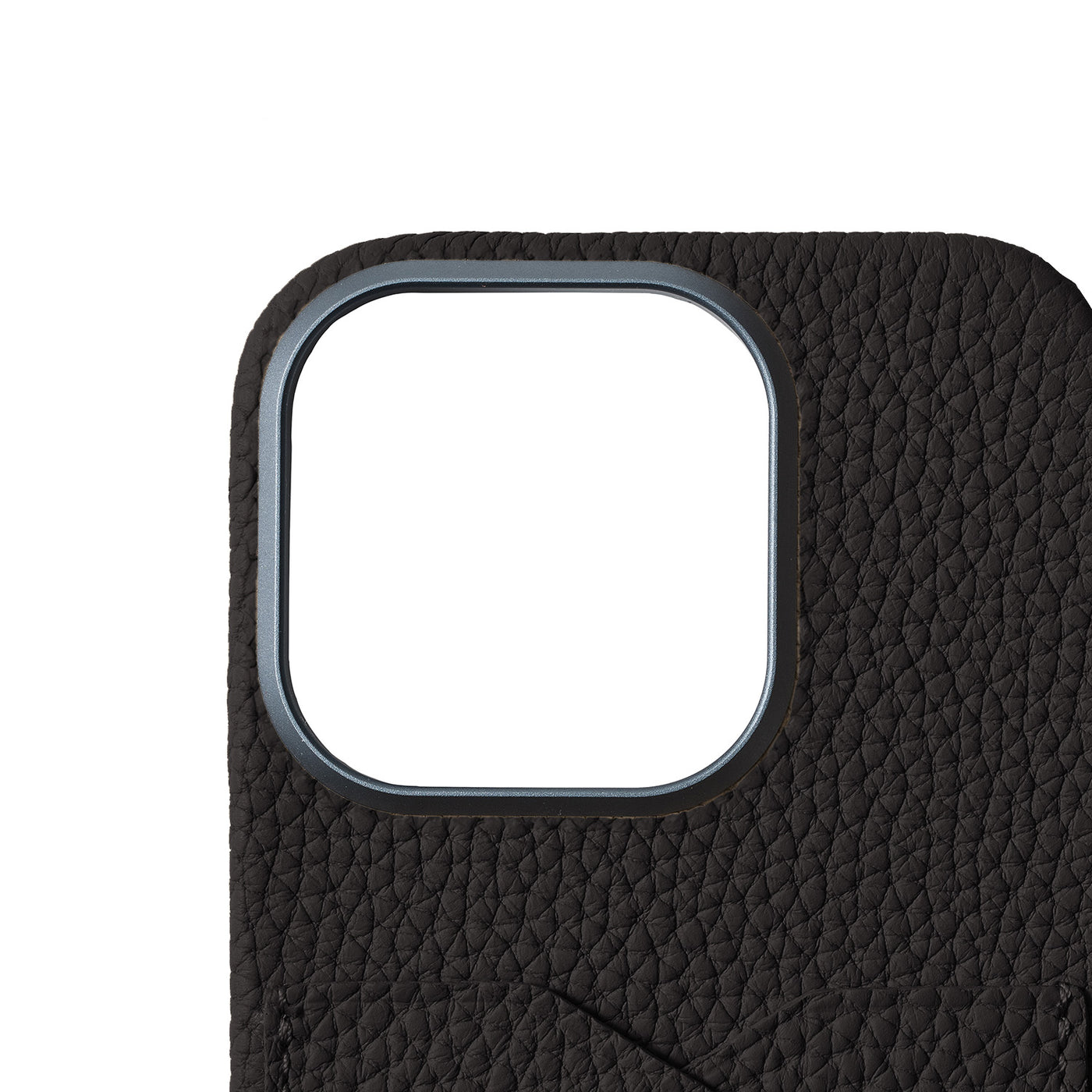 バックカバーケース(iPhone 16Pro) シュリンクレザー ブラック