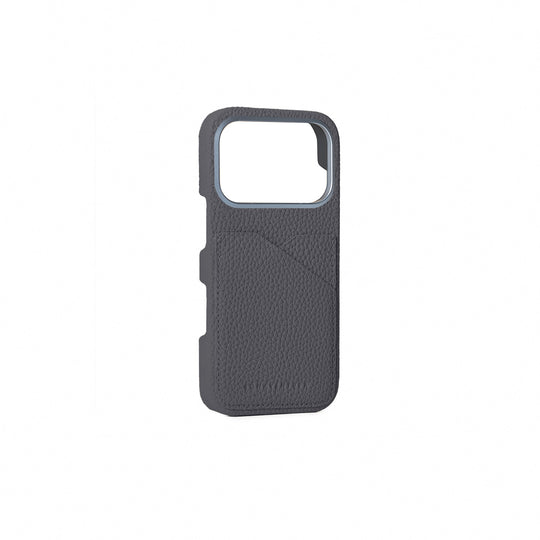 バックカバーケース シュリンクレザー(iPhone 17 Pro) チャコールグレー