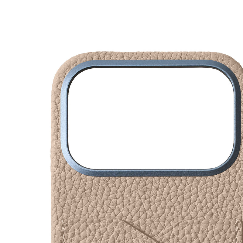バックカバーケース シュリンクレザー(iPhone 17 Pro) グレージュ