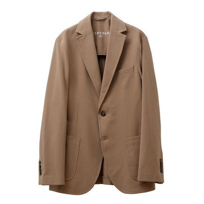 ライトストレッチジャージ 2Bシングルジャケット ライトブラウン