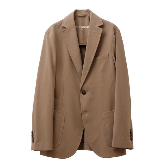 ライトストレッチジャージ 2Bシングルジャケット ライトブラウン