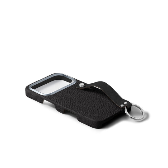 ハンドル付き バックカバーケース シュリンクレザー(iPhone 17 Pro) ブラック