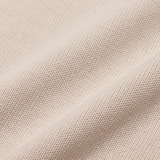 8G ソフトコットン リブ クルーネック L/SLV ベージュ